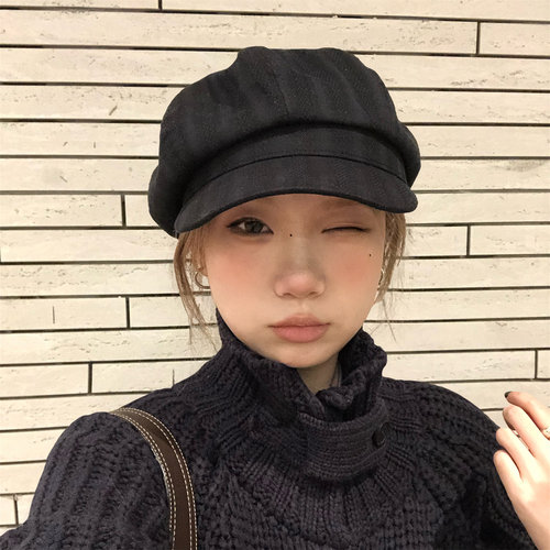 春夏天都可戴的薄款八角帽显脸小