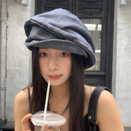 古早艺术家小众大版型褶皱画家帽