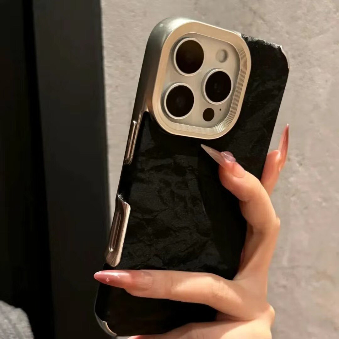 高级雪山绒手机壳新款iPhone15电镀14/13/12/11软壳防摔雪山绒布苹果17/16promax手机壳高级感全包防摔
