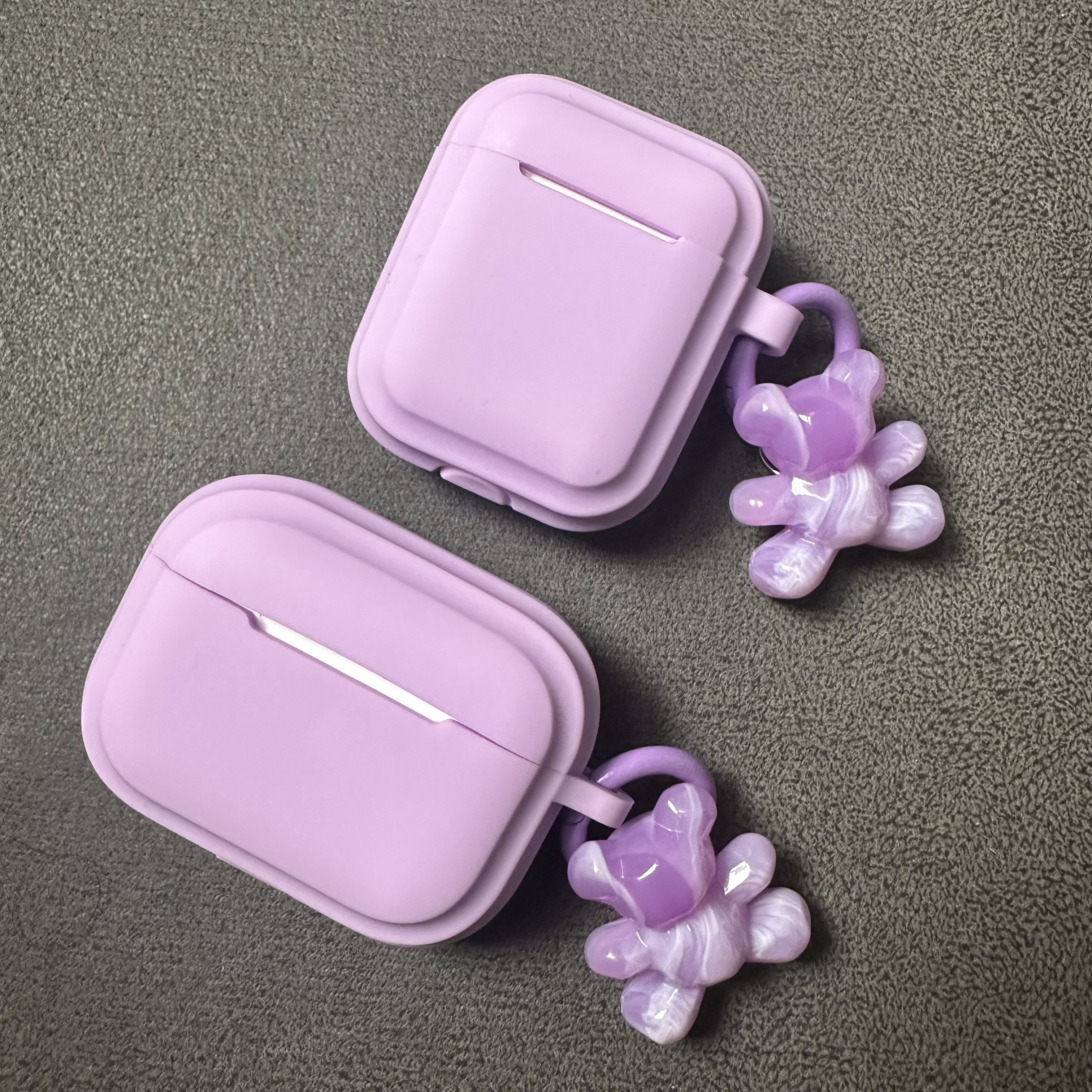 高级感紫色硅胶软壳适用于AirPodsPro2保护套AirPods1/2代无线蓝牙耳机壳AirPods3苹果耳机保护套AirPodsPro