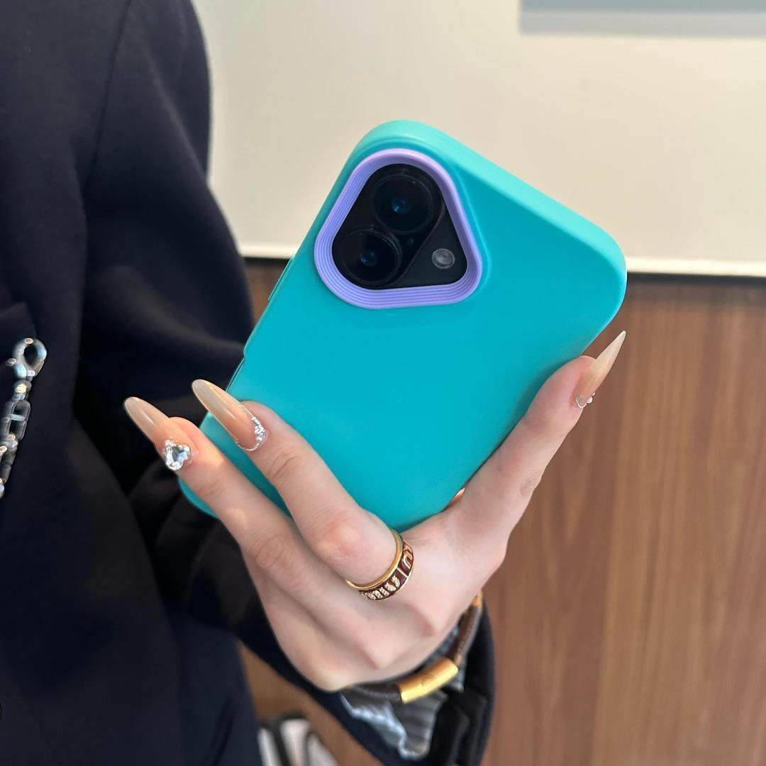 撞色镜头肤感三合一适用苹果16Pr