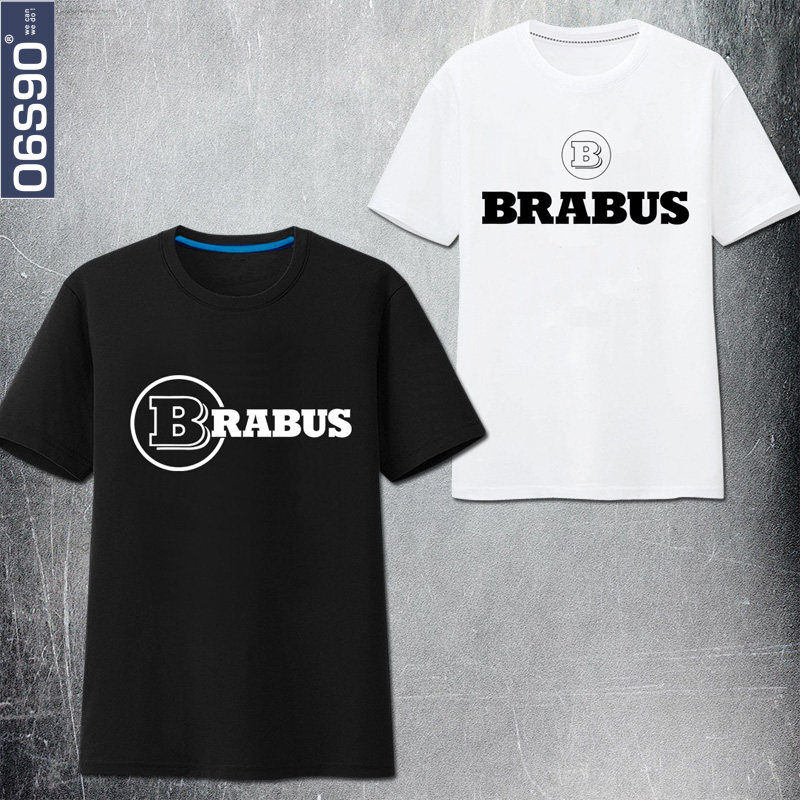 06590奔驰汽车文化改装爱好者 巴博斯Brabus周边T恤衫夏季男学生