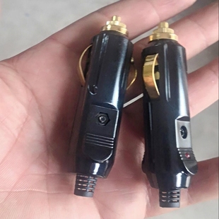 车载充气泵电冰箱取电头新品 大功率汽车点烟器插头带线12V21V通用