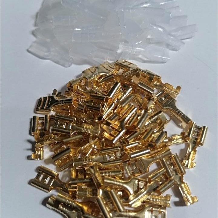 6.3MM 插簧 接线端子 冷压端子 全铝线鼻子器铝端子电线接头卡扣