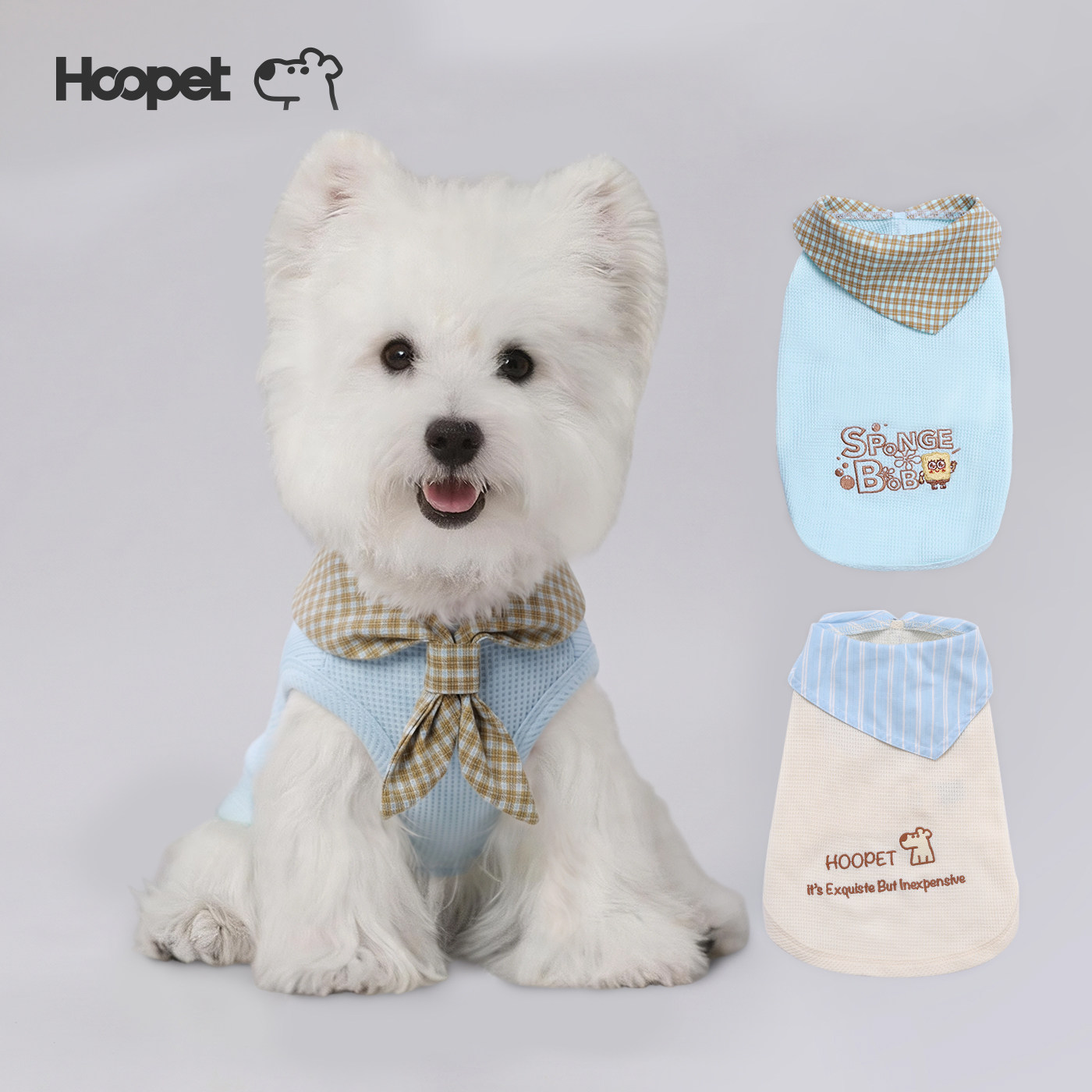 Hoopet夏天薄款背心泰迪比熊博美小狗小型犬幼犬夏季宠物狗狗衣服