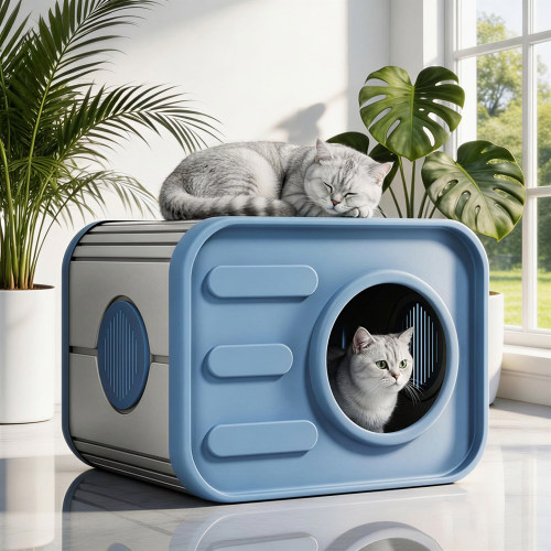 新型猫窝塑料别墅猫产房猫咪睡窝