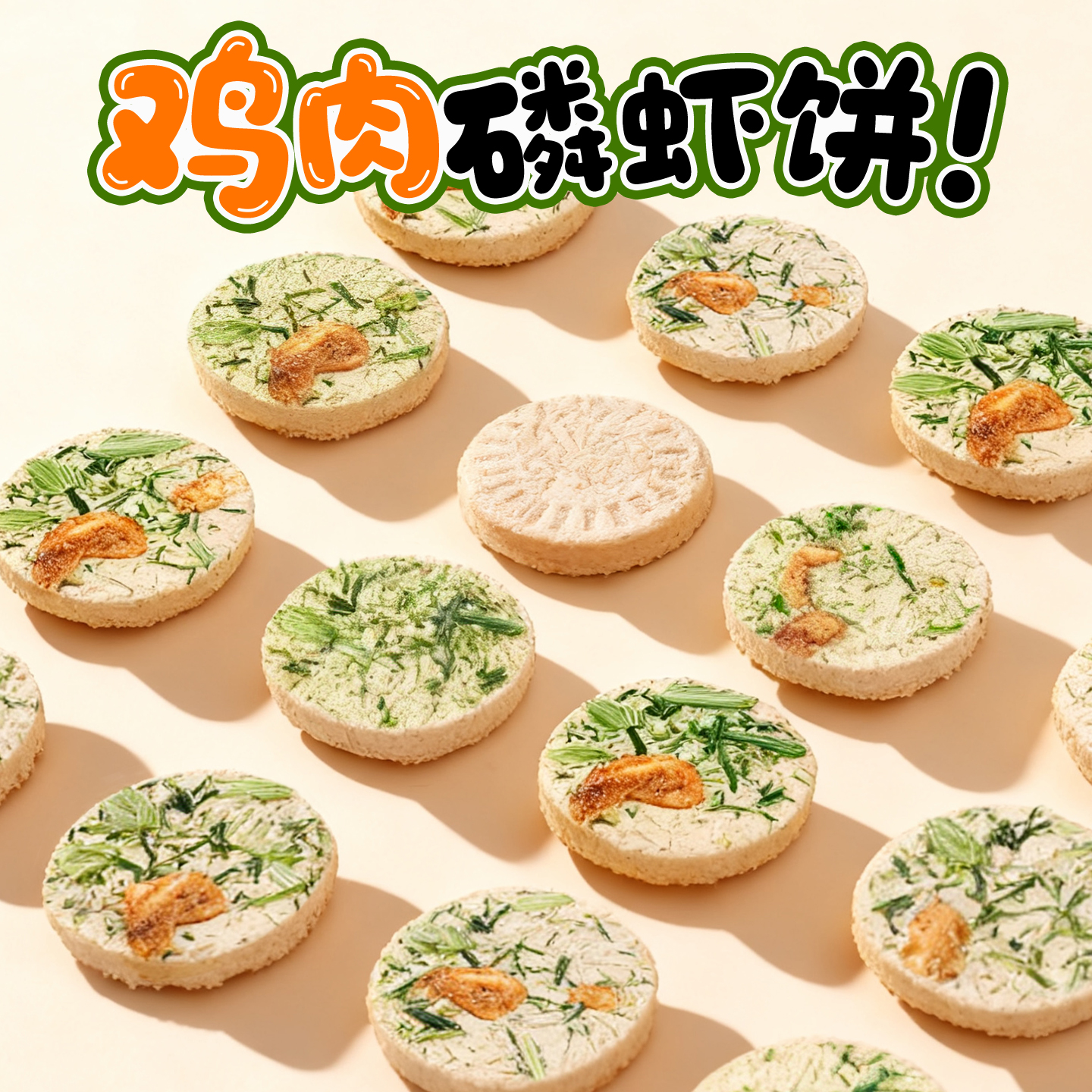 【天猫U先】乐乐猫冻干鸡肉磷虾饼猫咪零食生骨肉饼猫零食猫饼干