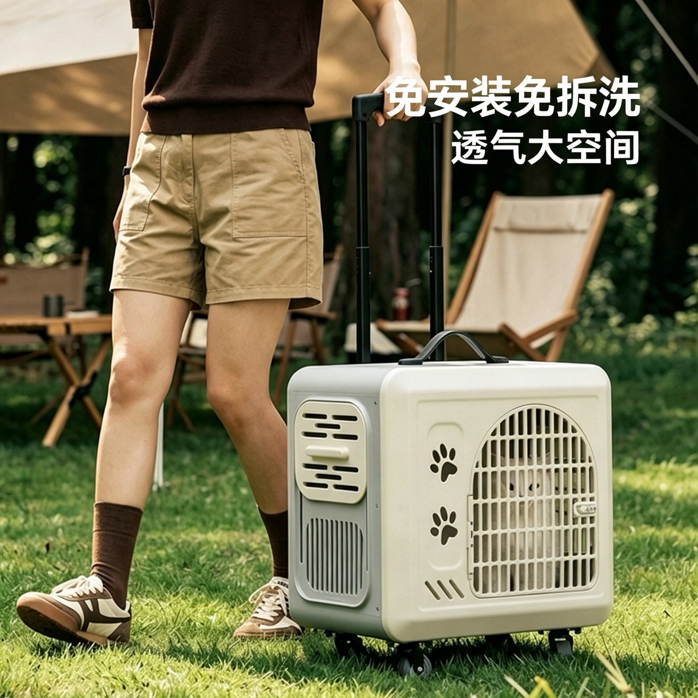 猫包拉杆箱外出便携宠物背包加大号航空箱狗狗推车猫咪笼子太空舱