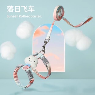 猫咪牵引绳防挣脱遛猫绳猫猫外出绳子胸背带可调节猫链子宠物用品