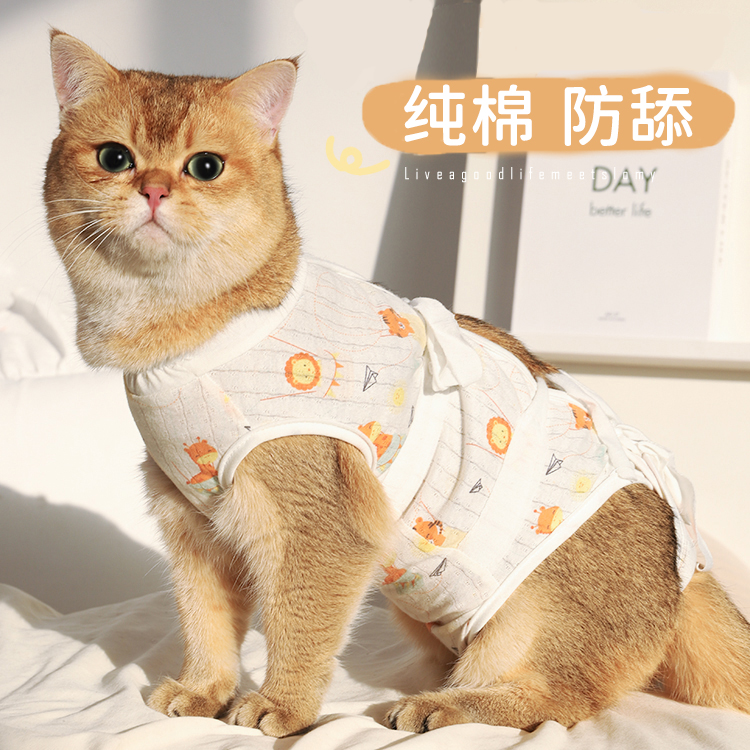 宠物小猫咪绝育服母猫手术衣服