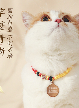 猫咪项圈猫牌刻字防丢失宠物定制小狗狗吊牌名字脖圈猫猫铃铛项链