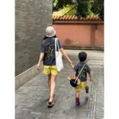 母子母女设计感潮流印花上衣 T恤亲子装 2026夏季 时髦休闲宽松大版