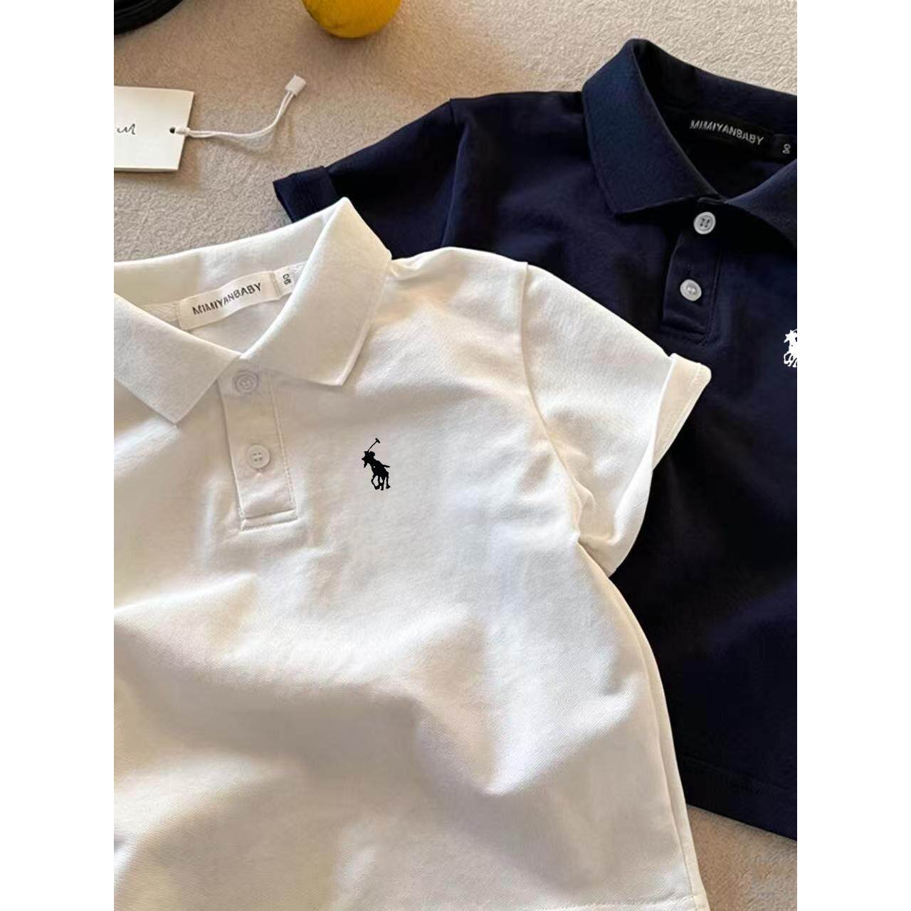 夏季纯棉男女童短袖T恤POLO衫