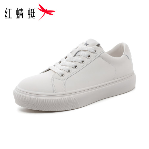 红蜻蜓平底小白鞋软底女板鞋舒适