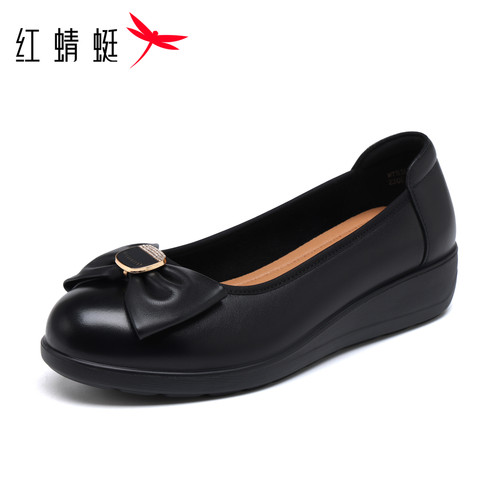 红蜻蜓一脚蹬浅口女单鞋软底轻便