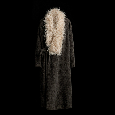 淳朴与强大 原创小众毛领边藏袍藏服 长款风衣外套女 毛领可拆卸