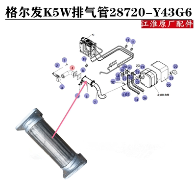江淮格尔发排气管软连接波纹管