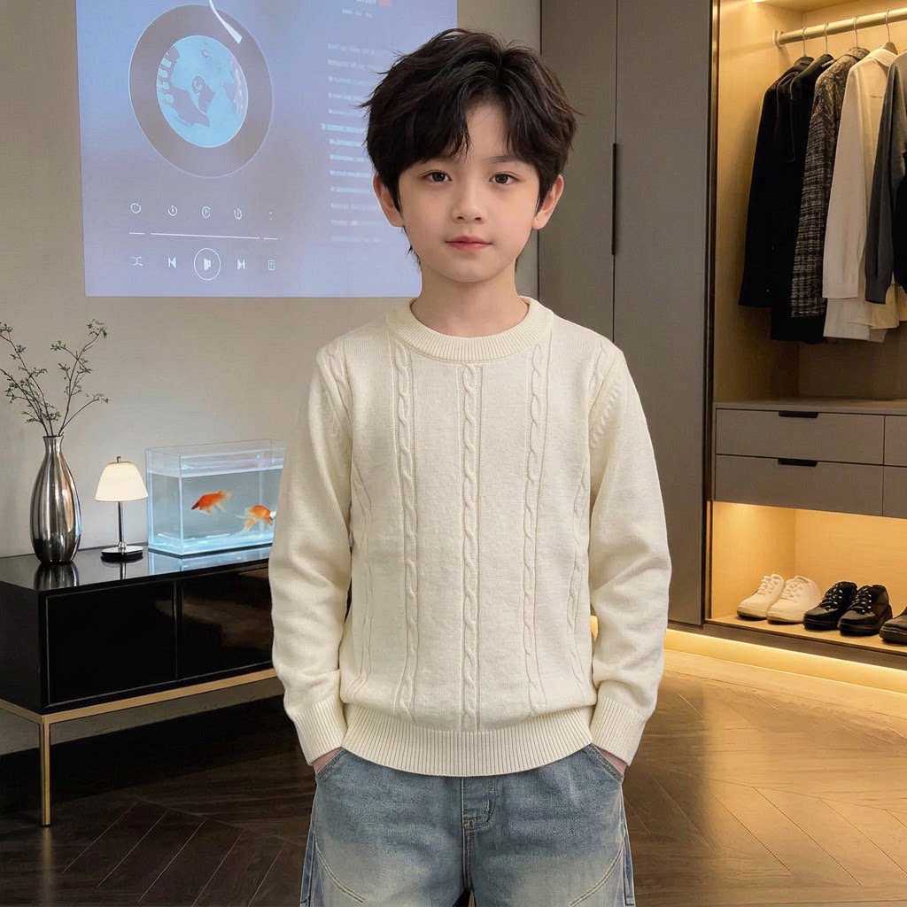 2026毛衣男童款秋冬穿搭针织上衣图片