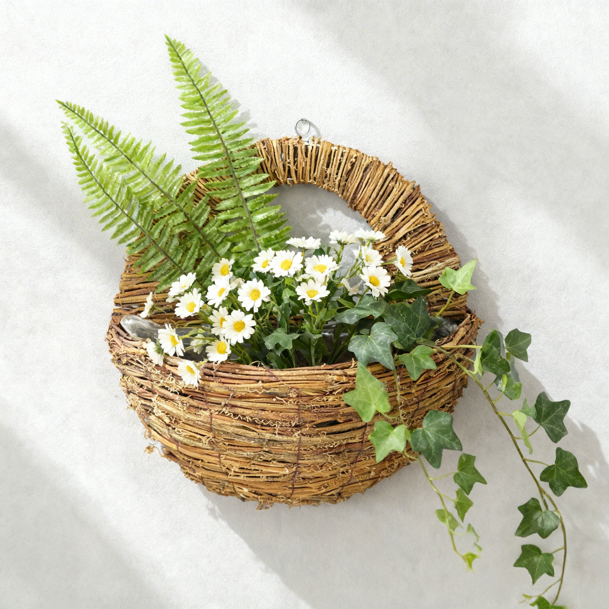 家居绿植装饰壁挂花篮图片
