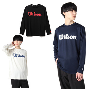 日本2023年新款Wilson威尔逊网球服装T恤长袖男装大标识442-205