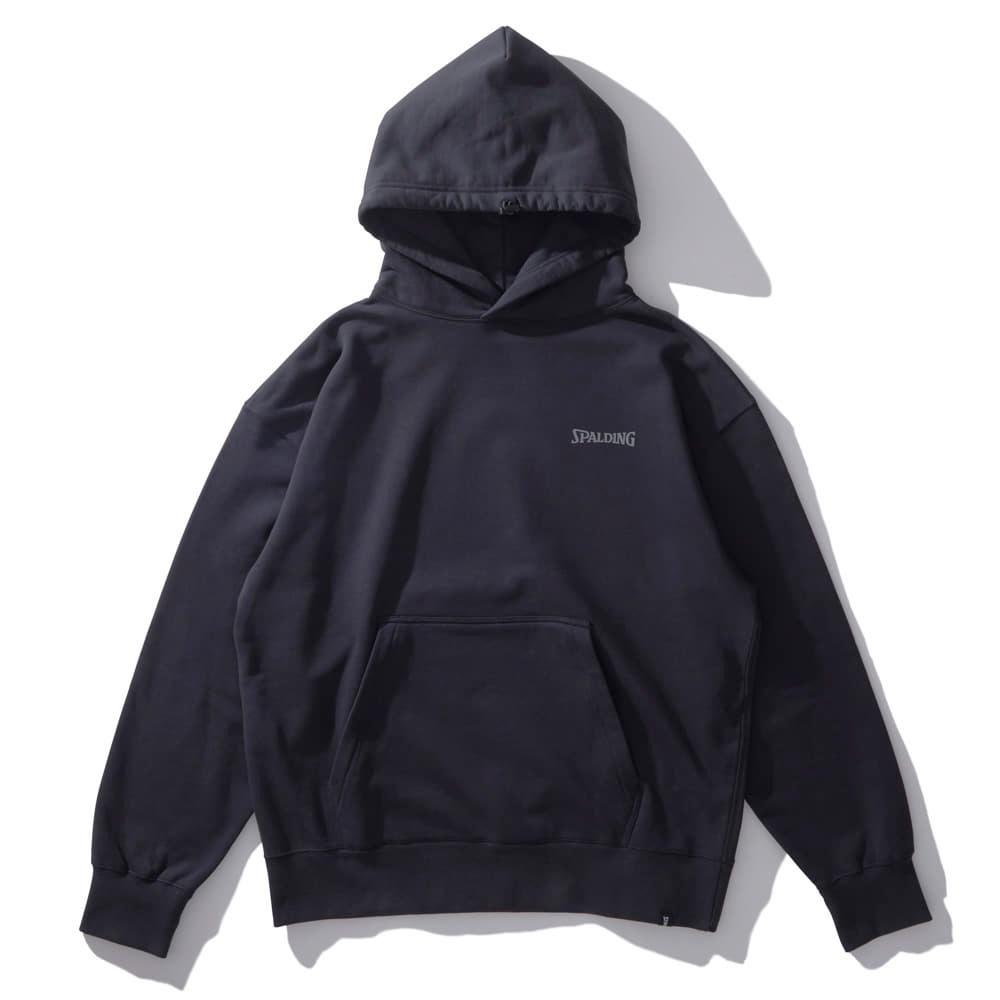 日本Spalding/斯伯丁Courtside 连帽衫拉链口袋运动套头卫衣美式