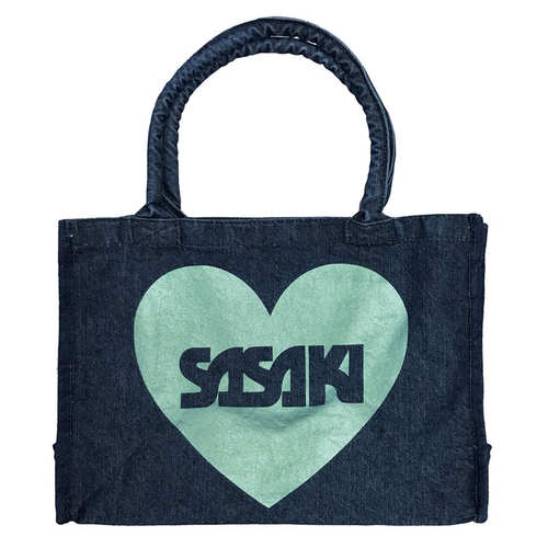 SASAKI佐佐木手提包金属感印花牛仔托特包手提袋大容量多功能运动