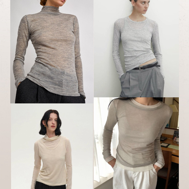 秋冬奶皮子精纺山羊绒莫代尔堆堆领长袖保暖显瘦打底上衣吊带背心,女士内衣/男士内衣/家居服,保暖上装,淘宝优惠券,粉丝福利购,淘宝优惠卷