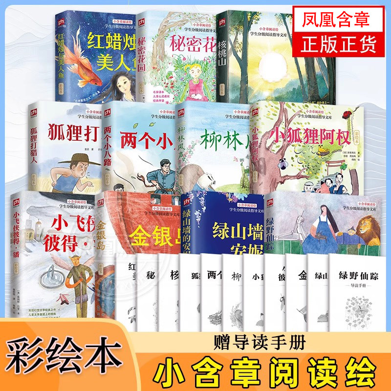 童书 彩绘本全23册 赠导读手册 两个小八路闪闪的红星核桃山 一二三五六年级6至12岁语文分级阅读 中小学生经典儿童文学课外故事书
