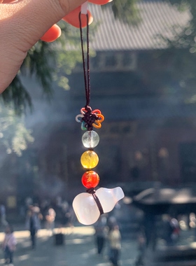 灵隐流通处玉髓葫芦挂件福禄平安透亮玉石质感小巧手机钥匙挂坠