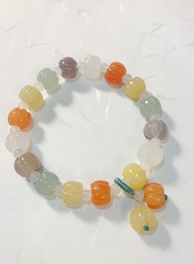 代杭州流通处金丝玉南瓜手串