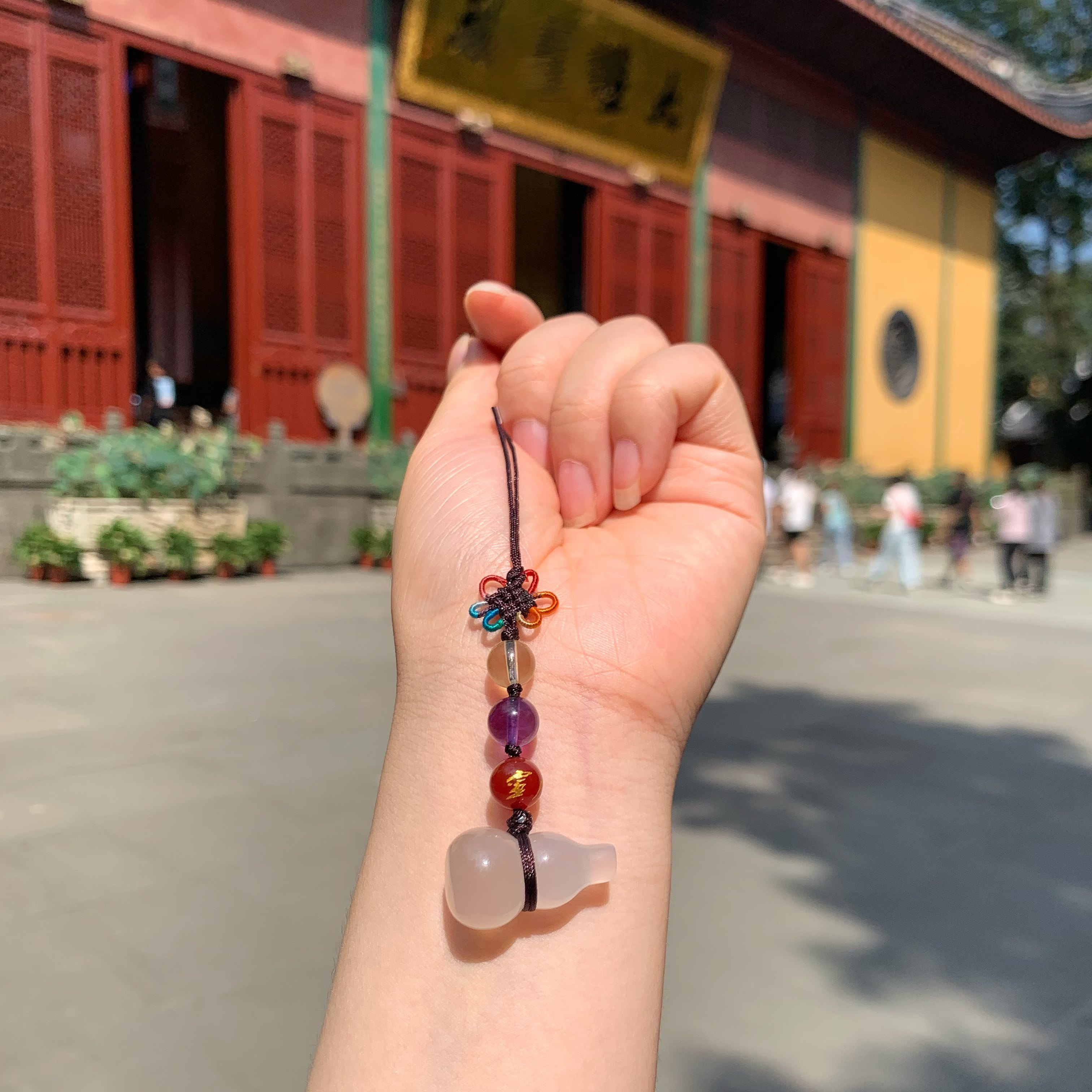 灵隐流通处玉髓葫芦挂件福禄平安透亮玉石质感小巧手机钥匙挂坠