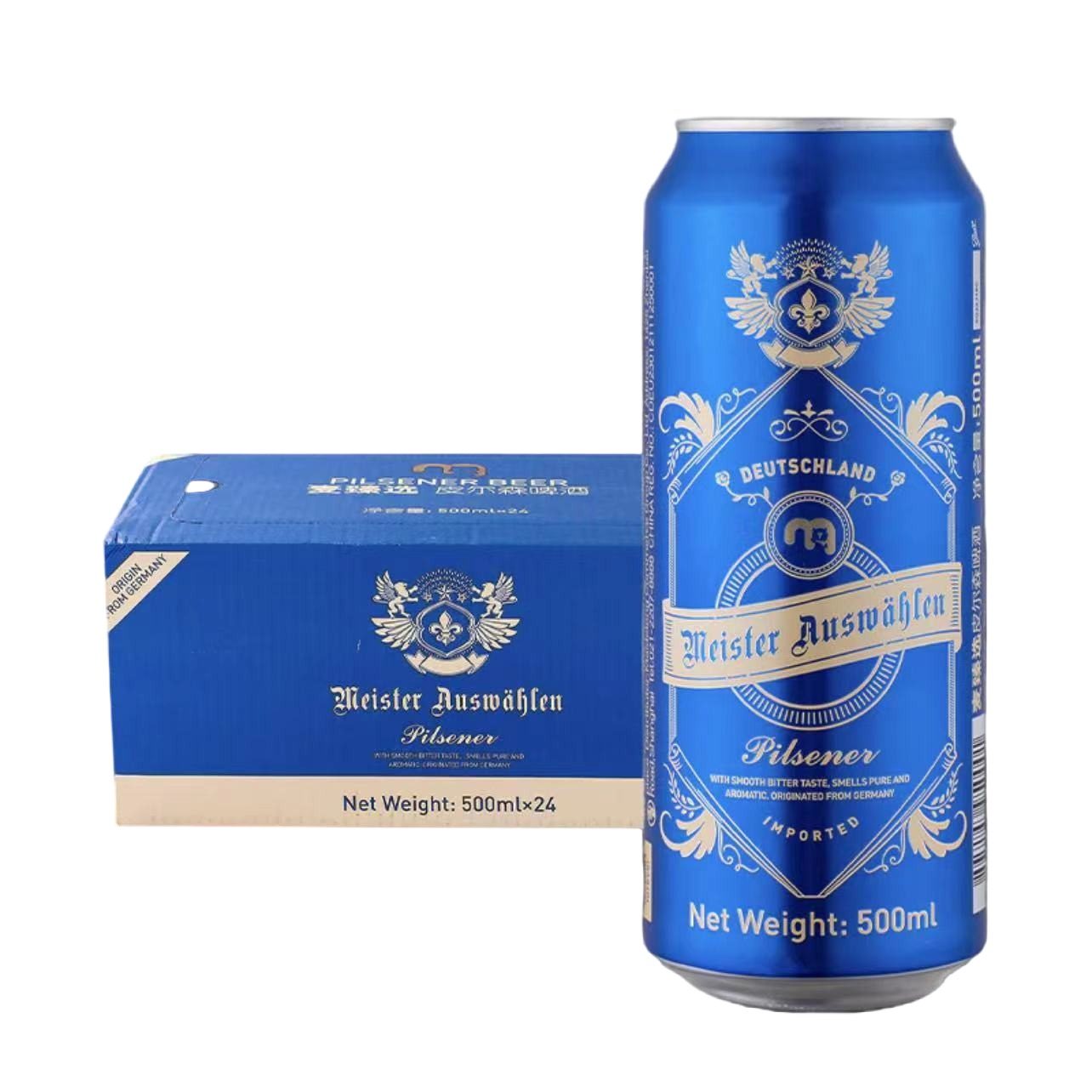 麦德龙 麦臻选 德国进口 皮尔森啤酒 500ml*24罐