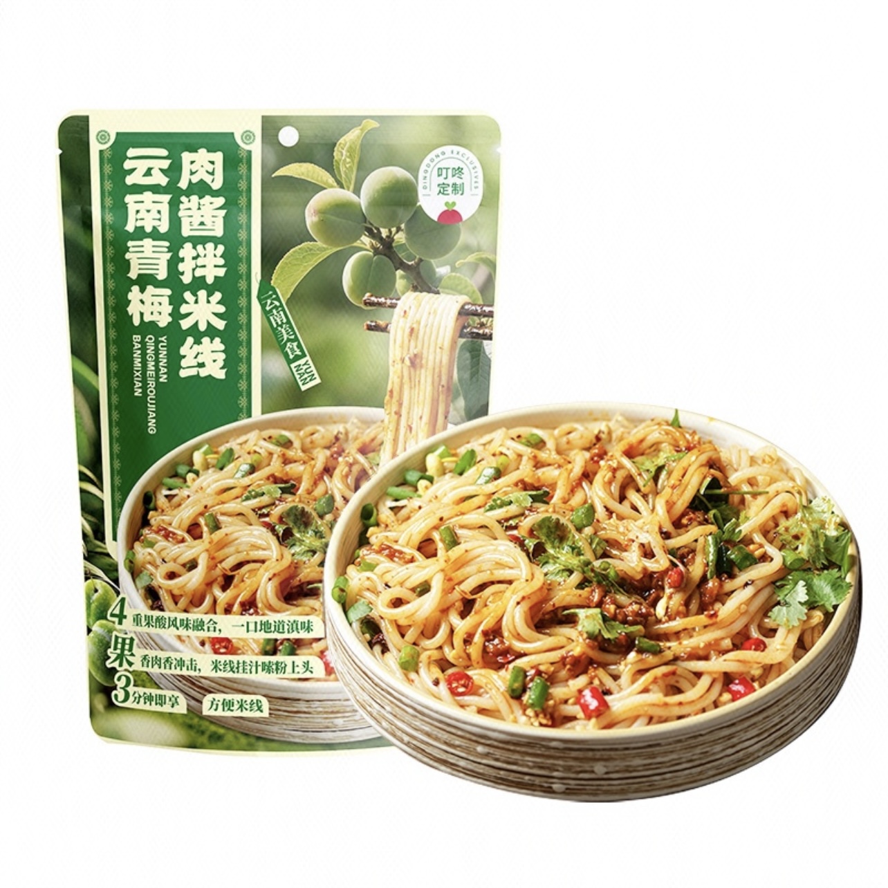 叮咚定制 云南青梅肉酱拌米线 371g