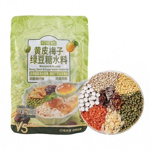 叮咚V5黄皮梅子绿豆糖水料200g