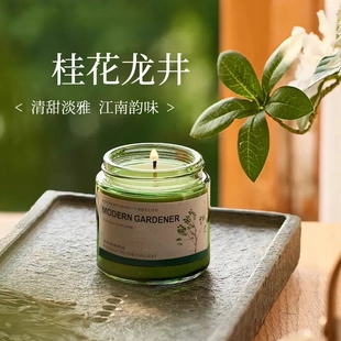 桂花香薰蜡烛家用室内持久熏香高级伴手礼茶香淡香卧室香氛女香薰