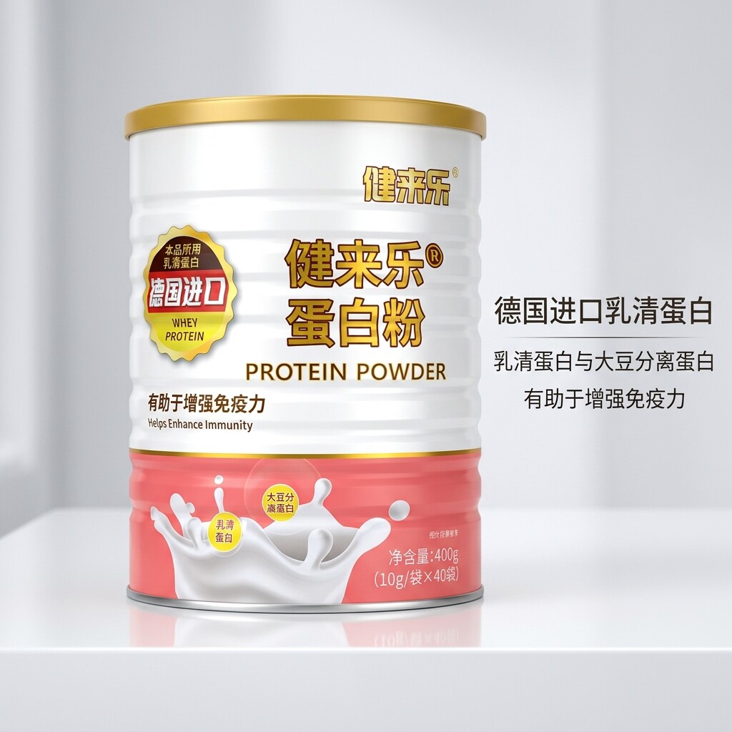 健来乐麦金利牌蛋白粉维诺健原粉400g乳清营养高蛋中老年成人