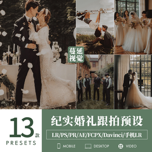 LR预设纪实婚礼跟拍调色PS摩卡棕人像PR像素蛋糕滤镜luts飞思FCPX