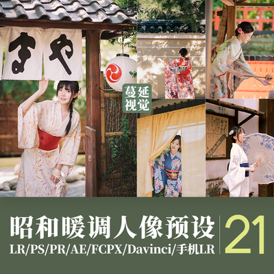 LR预设人像滤镜昭和剪映胶片滤镜luts飞思PS达芬奇像素蛋糕调色