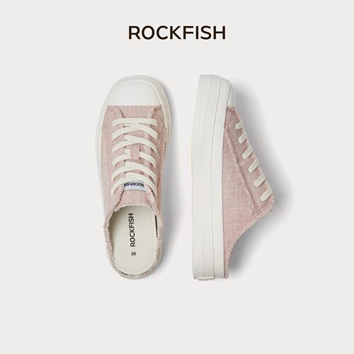 Rockfish休闲百搭一脚蹬帆布鞋