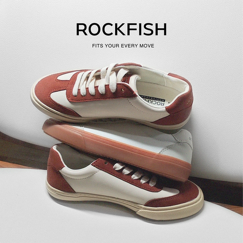 Rockfish经典复古皮面德训鞋