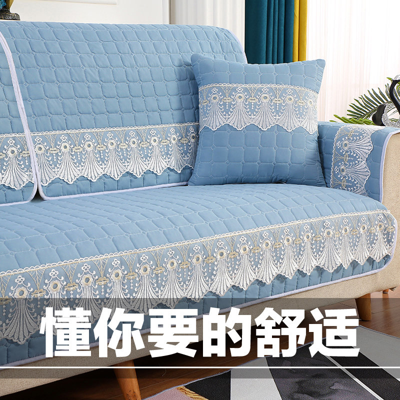 四季防滑沙发垫子通用123套装磨毛坐垫北欧简约沙发套靠背加厚