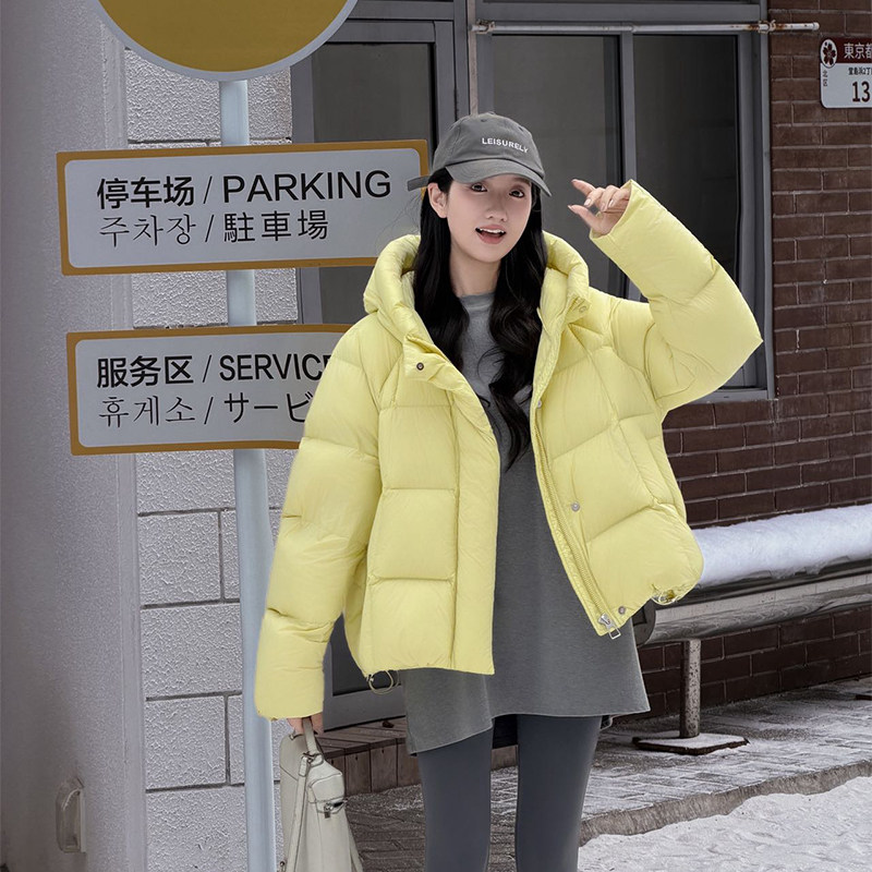 白鸭绒短款羽绒服外套女2025冬季新款宽松连帽加厚泡芙面包服8811,女装/女士精品,羽绒服,淘宝优惠券,粉丝福利购,淘宝优惠卷