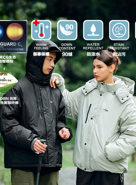 PSO Brand男装女装【90绒】三防户外可拆卸连帽羽绒服厚外套冬季