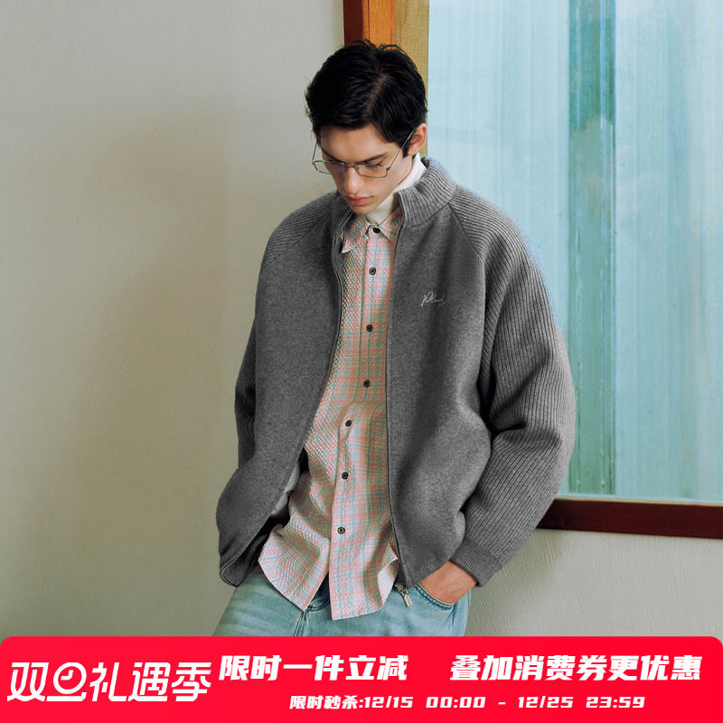 PSO Brand 男装女装【羽绒款毛衣】90绒复古立领拉链外套休闲保暖