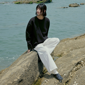 Brand 简约小皮标圆领T恤长袖 男装 PSO 女装 空气层 上衣打底衫