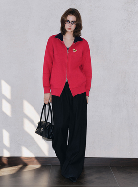 PSO Brand男装女装仿兔绒可爱小狗立领毛衣开衫外套针织衫上衣