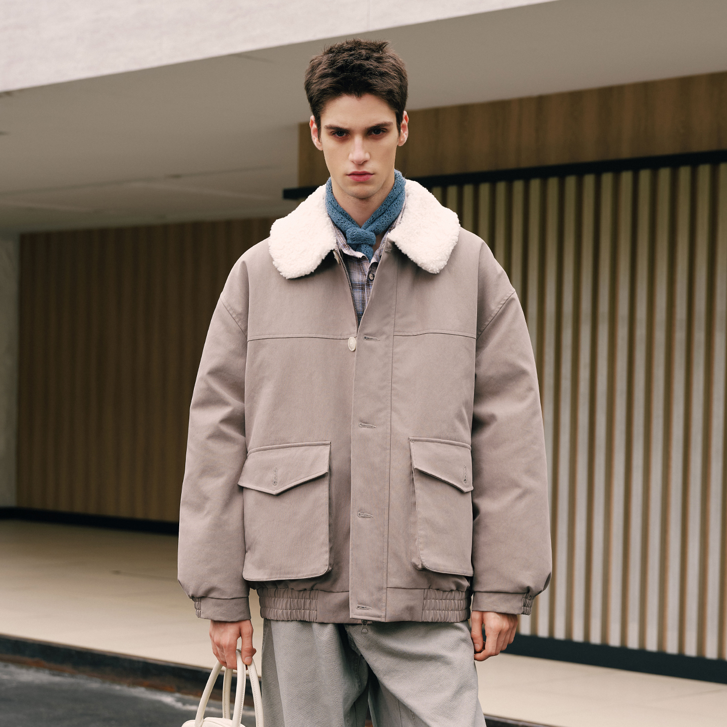 PSO Brand男装女装90绒翻领宽松加厚情侣外套男款羽绒防寒服国潮