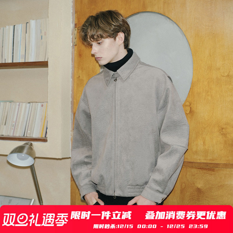 PSO Brand 男装女装仿皮绒美式复古翻领拉链底特律夹克外套冬季潮