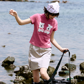 PSO 正肩女T恤潮 可爱西高地针织贴布绣小狗圆领短袖 Brand男装 女装