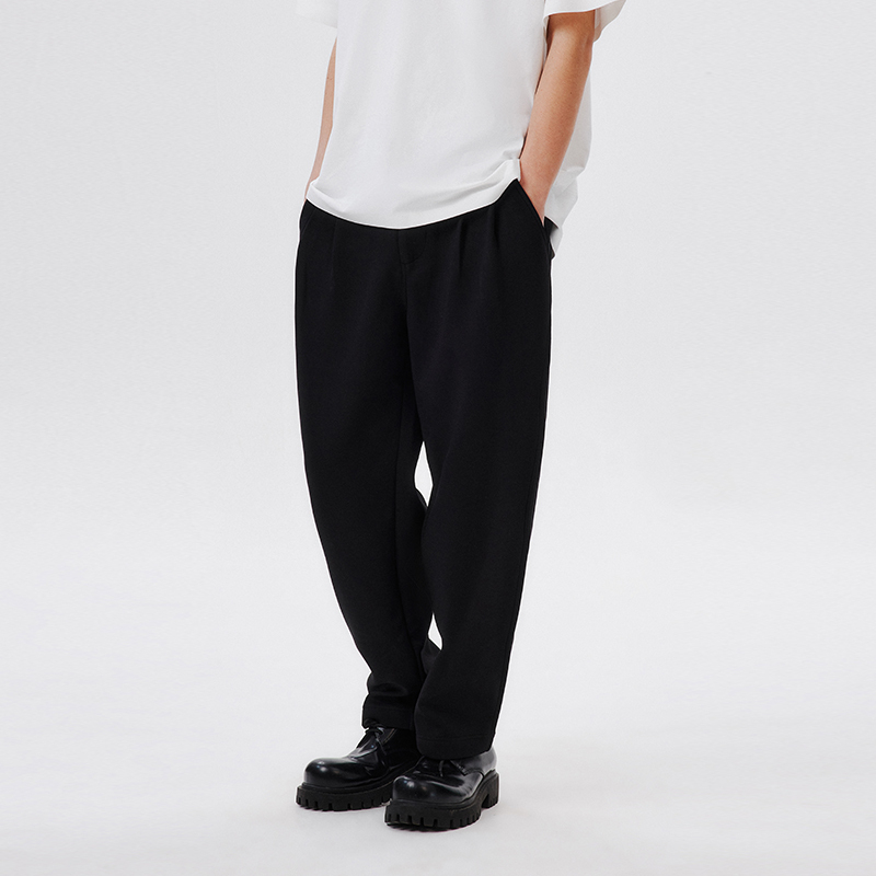 PSO Brand男装女装390克40支空气层针织裤锥型休闲宽松长裤百搭